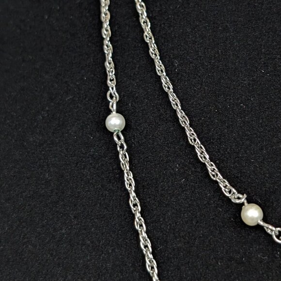 (2/$20) Vintage Faux Pearl Rope Chain - Picture 3 of 5
